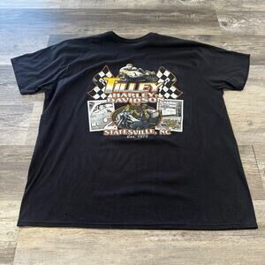 Harley Davidson Black Men‎ 3XL Tilley Motorcycles Statesville NC Biker Tshirt